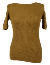 Dámské pískové vzorované úpletové tričko Naf Naf 