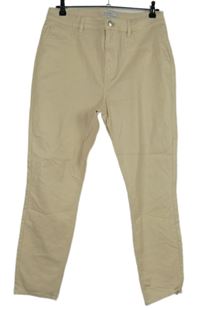 Dámské béžové koženkové kalhoty Primark 