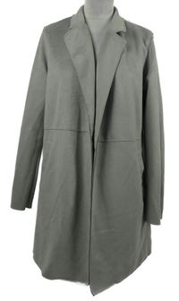 Dámský šedý semišový kabátový cardigán New Look 