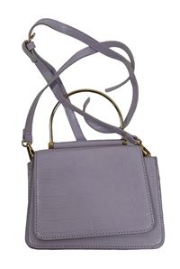 Dámská lila vzorovaná koženková cross body kabelka Primark 