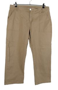 Dámské béžové plátěné capri kalhoty George 