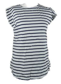 Dámské bílo-tmavomodré pruhované tričko Jojo Maman Bebé 