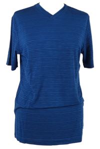 Pánské modro-tmavomodré pruhované tričko Armani 