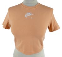 Dámské oranžové crop tričko s logem Nike 