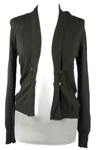 Dámský khaki svetrový cardigán 