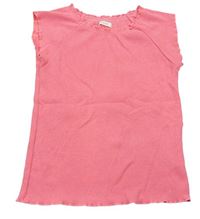 Neonově růžové žebrované tričko Next