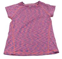 Neonově růžovo-modré melírované sportovní tričko zn. H&M