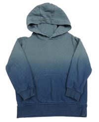 Tmavomodrá ombré mikina s kapucí F&F