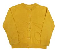 Hořčicový propínací svetr Mothercare