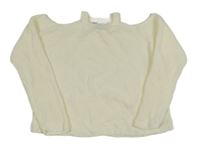 Smetanový crop svetr New Look