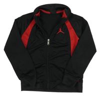 Černo-červená sportovní propínací mikina s logem Nike Jordan