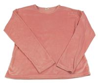 Růžová plyšová mikina