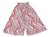 Barevné vzorované culottes kalhoty 