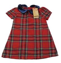 Nové - červeno-barevné kostkované šaty primark