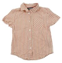 Růžovo-bílá pruhovaná košile Primark