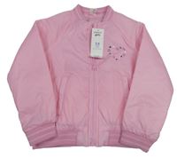 Nové - světlerůžová šusťáková jarní bunda 