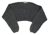 Šedý crop svetr Primark