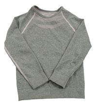 Šedo-růžové melírované funkční triko Lupilu