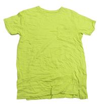 Žlutozelené tričko s kapsičkou Primark