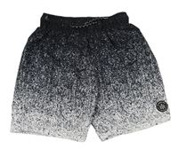 Černo-bílé vzorované plážové kraťasy Primark