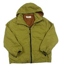 Olivová šusťáková podzimní bunda s kapucí H&M