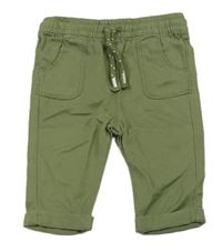 Khaki plátěné kalhoty F&F