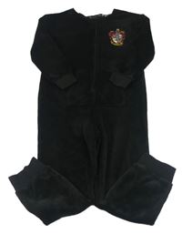 Černá chlupatá kombinéza s nášivkou - Harry Potter