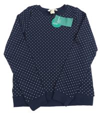 Nové  - Tmavomodrá puntíkatá mikina H&M