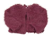 Tmavorůžové kožešinové podšité bolérko H&M