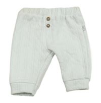 Bílo-světlemodré tepláky s knoflíky zn. F&F