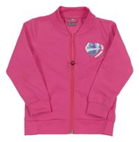 Růžová sportovní propínací mikina se srdíčkem Puma