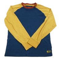 Tmavomodro-hořčicové triko Next