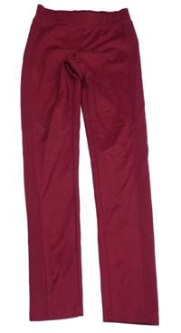 Vínové sportovní legíny se žebrováním YIGGA