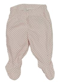 Bílo-růžové puntíkaté fleecové polodupky Ergee