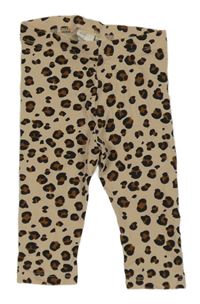 Béžovo-hnědo-černé leopardí legíny H&M