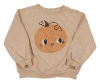 Růžová mikina s dýní H&M