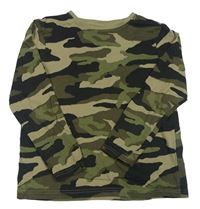 Béžovo-khaki-černé army triko Primark