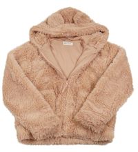 Starorůžová kožešinová podšitá bunda s kapucí H&M