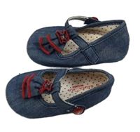 Tmavomodré capáčky riflového vzhledu s mašlemi Mayoral vel. 19