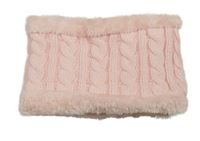 Světlerůžový pletený nákrčník 