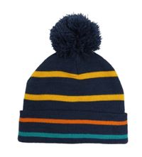 Tmavomodrá pletená čepice s proužky Primark