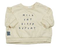 Béžová oversize mikina s nápisem Next