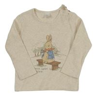 Béžové vzorované triko Peter Rabbit