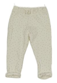 Bílé tepláky se zlatými puntíky C&A