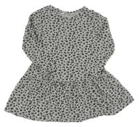 Šedo-černé vzorované bavlněné šaty H&M