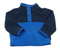 Tmavodro-modrá fleecová mikina Primark