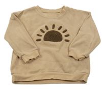 Béžová mikina se sluníčkem 