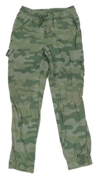 Khaki army plátěné cargo cuff kalhoty Little kids