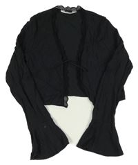 Černé plisované halenkové bolerko s krajkou H&M