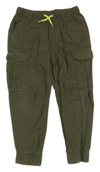 Khaki plátěné cargo kalhoty Kiki&Koko